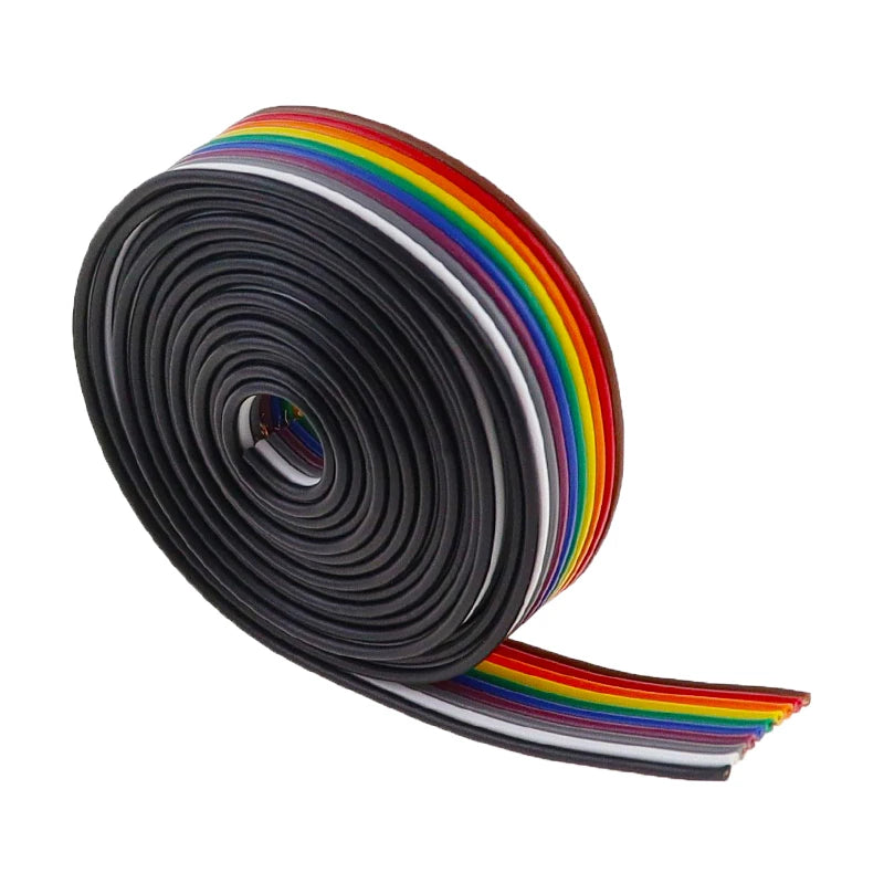 1/5meters/lot Ribbon Cable 10WAY Flat Color Rainbow Ribbon Cable Wire Rainbow Cable 10P Ribbon Cable 28AWG