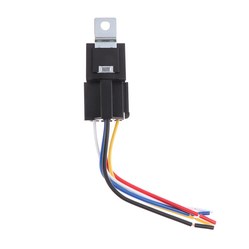 12V 40A Car Truck Auto Automobile Automotive Relay With 5 Pin Socket 5 Wires For Car GPS Lamplight Fan Air Condition