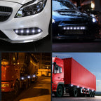 2Pcs 18mm 23mm Car Eagle Eye Led 12V Flash DRL Daytime Running Lights 9W LED Backup Reversing Parking Signal Lamps Automobiles