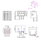 50pcs JST ZH 1.5mm 2P/3P/4P/5P/6P/7P/8P/9P/10P Right Angle Pin Male Connector