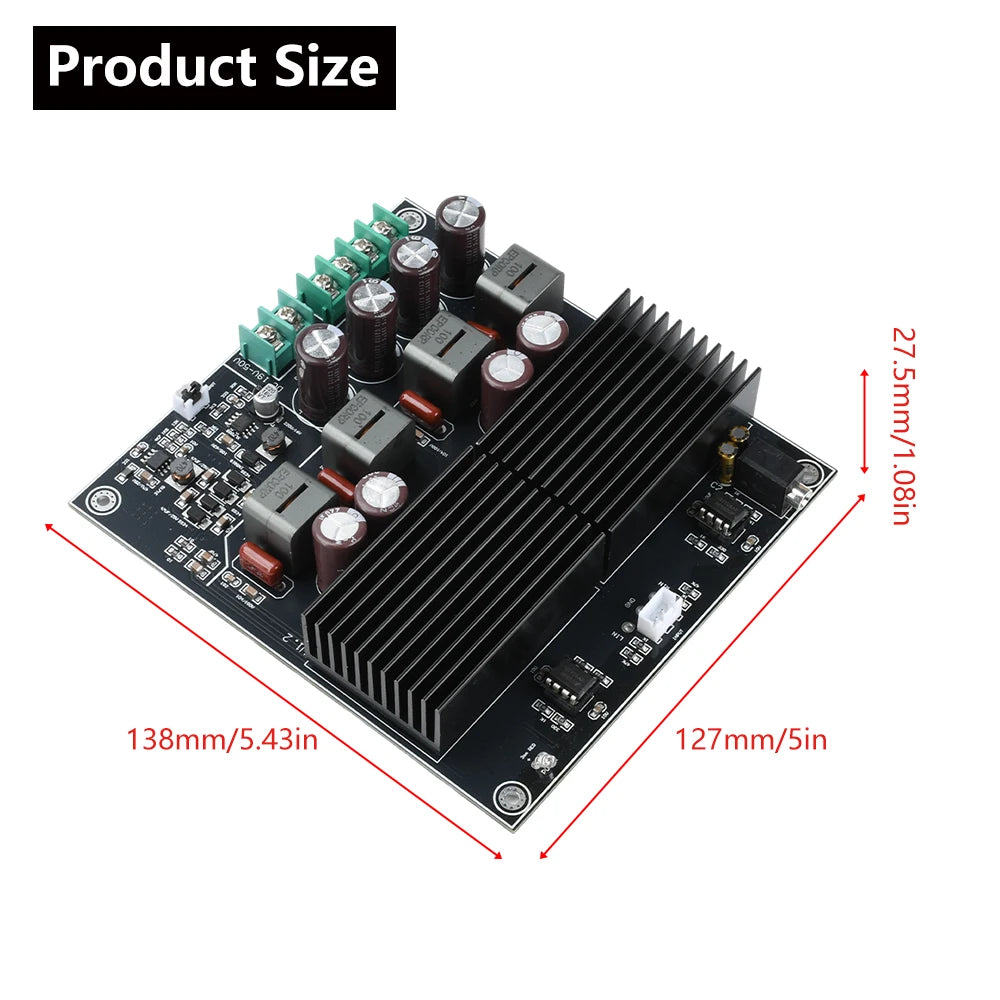 TPA3255 HIFI Dual Core Stereo Amplifier Board 2 Channel 600W+600W Class D Digital Power Amplifier TL072 OP AMP