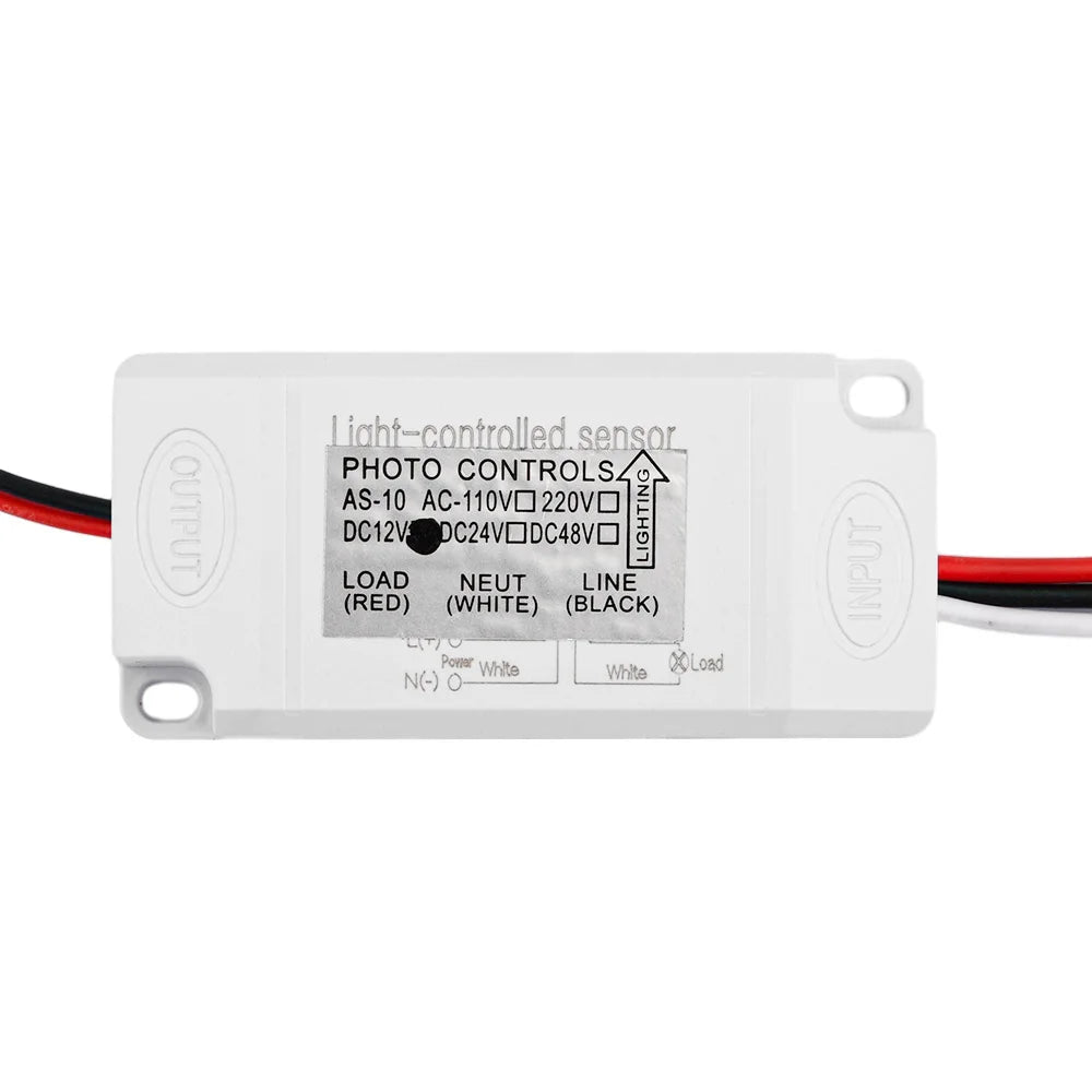 Photocell Street Lamp Light Switch Controller Automatic On Off DC12V/24V AC100-260V Photo Control Photoswitch Sensor Switch
