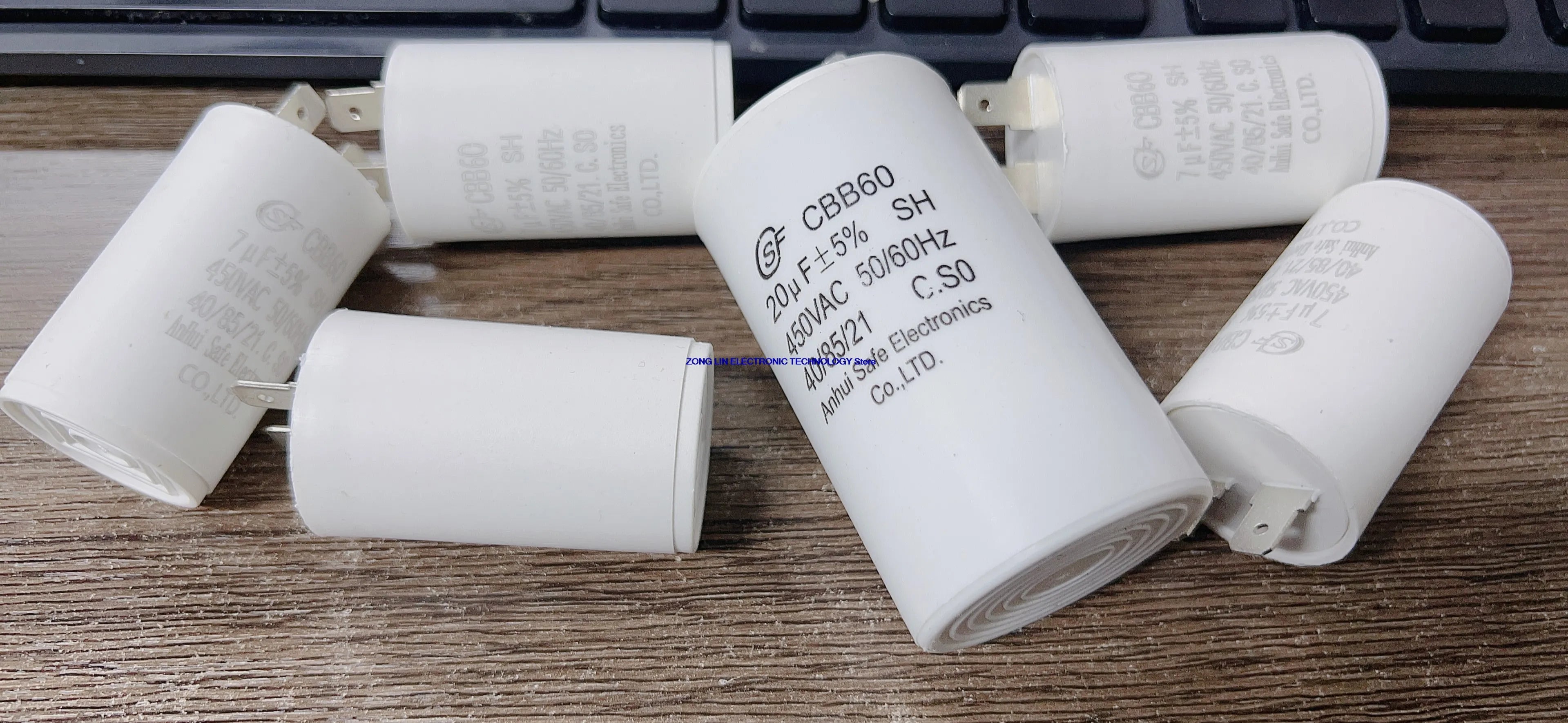 Installation of 2-plug   CBB60 washing machine capacitor 4/5/6/8/10/12/15/20/25UF/100UF  Without screw feet  1PCS -1lot