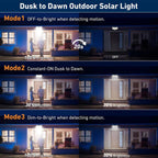 Solar Lights Outdoor 234LED 3 Modes Motion Sensor Flood Lights with Remote IP65 Waterproof Security Solar Lights for Outside