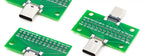 1PCS Type-C Revolution Female Test Board Adapter Plate with Pin Row 24P Male Seat Resistance Card USB3.1 Data Line Adapter