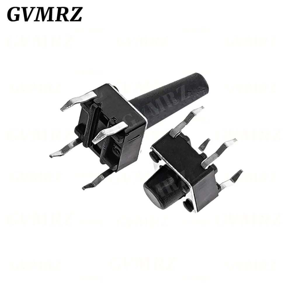 50PCS 6x6 Push Button Switch DIP 6X6X4.3 Light Touch Switch 6*6*4.3/5/6/7/8/9/10/11/12/13MM The Power Switch 4Pin