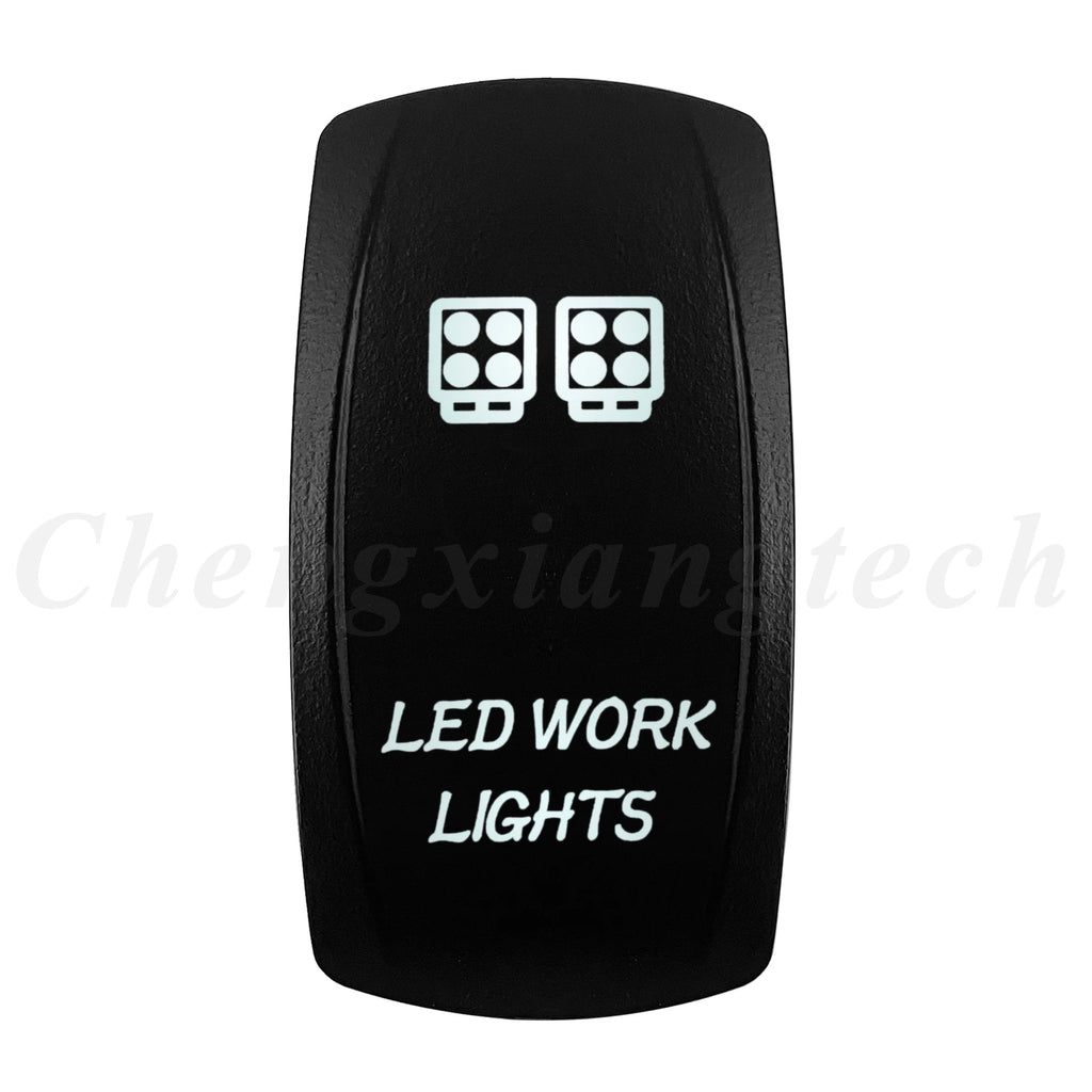 Marine 12V 24V White Led On Off Rocker Switch 5Pin SPST Momentary Switch DPDT ON OFF ON 3-Way for Car Boat Carling 4X4 Narva