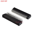 5pcs Right Angle Edge Card Connector Slot 2.54 mm Pitch 8/10/12/16/18/20/28/30/36/40/50/60/72/80/98 Pin PCB Gold Finger Socket