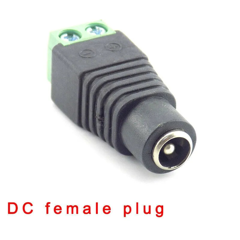2/5/10pcs 12V DC BNC Male Female Connector Coax CAT5 Video Balun Adapter Plug For Led Strip Lights CCTV Camera Accessories B5