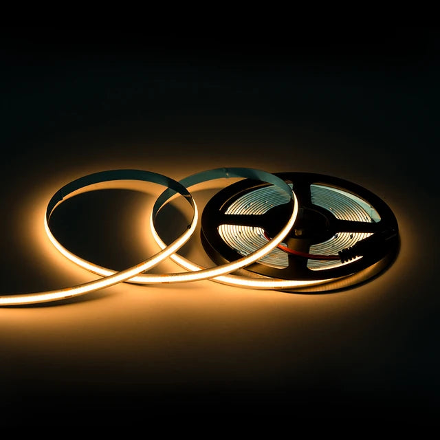 FCOB LED Strip 12V Flexible 5mm 8mm Width High Density Blue White Red Green Pink Yellow Flexible Dimmable RA90 Cob LED Strip