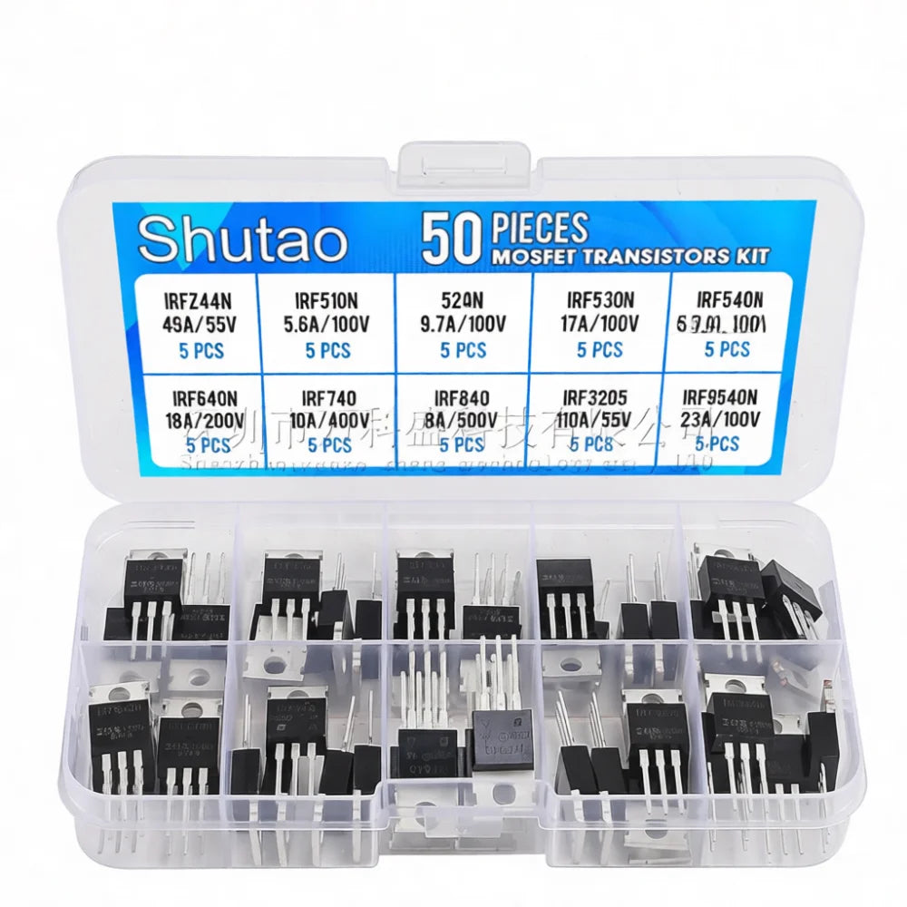 Transistor Assortment To220 Mosfet Irfz44n Irf510n Irf540n Irf3 Power Switching Component Electric Hardware Repair Project Parts