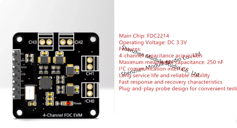 FDC2214 Capacitive Sensor Module 1PCS/2PCS Gesture Recognition Paper Counting Liquid Level Measurement for Electronics