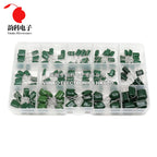 150pcs 15Values Polyester Film Capacitor Assortment Kit with Box 2A331J 2A471J 2A102J 2A103J 2A223J 2A104J 2A154J 2A224J 2A474J