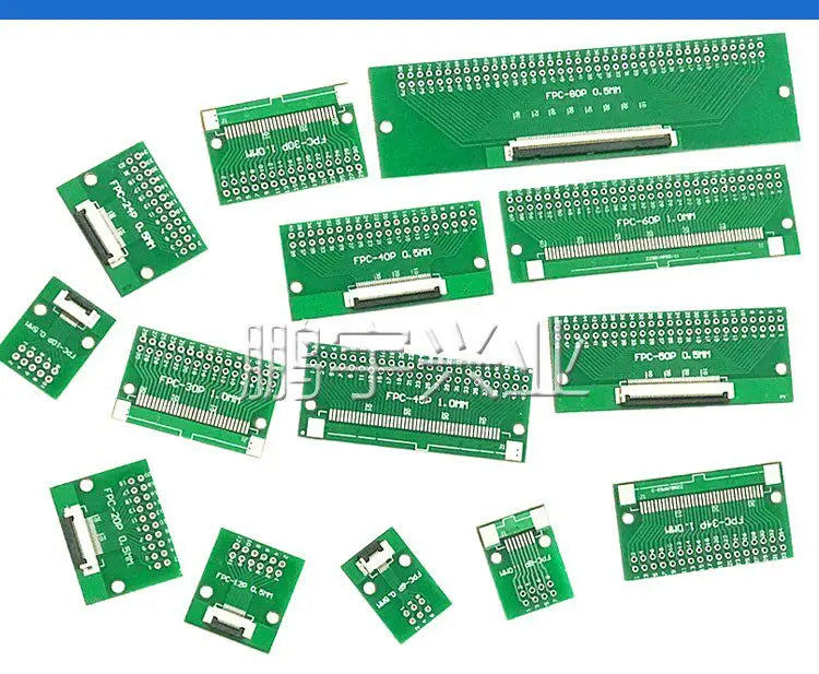 2pcs FPC FFC 0.5MM Pitch Conversion Board DIY PCB Board 4P~80P 6 8 10 20 24 26 30 34 40 50 60 P Connector For Cable Transfer