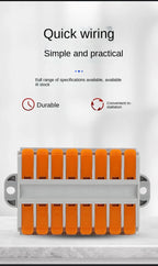 Wire Connector 2/3/4/5/6 Pin Universal Docking Fast Wiring Conductors Push-in Terminal Block Cable Splitter High Power Connector