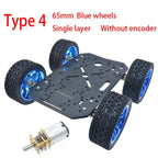 4WD Chassis Smart Robot Car 6V N20 DC Mini Micro Gear Motor Smart Car Kit 4WD Robot Chassis Kits With Encoder Mecanum Wheel Car