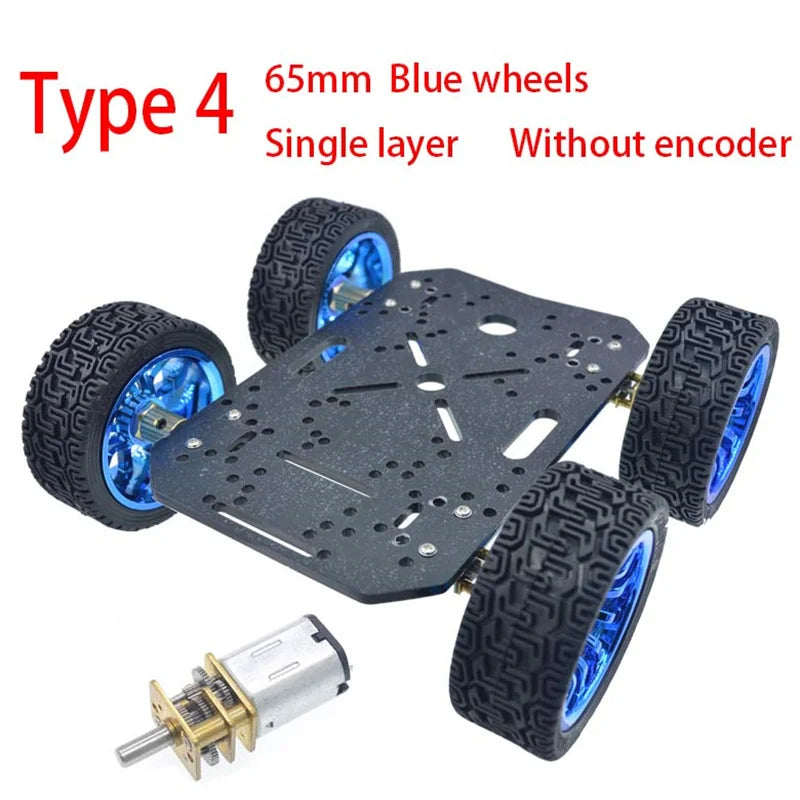 4WD Chassis Smart Robot Car 6V N20 DC Mini Micro Gear Motor Smart Car Kit 4WD Robot Chassis Kits With Encoder Mecanum Wheel Car