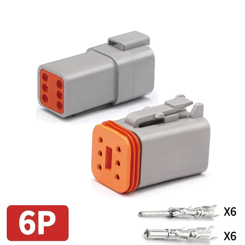 2/3/4/6/8/12Pin Deutsch Type DT Connector Plug-In With Fixed Flange DTM/DTP Waterproof Wire Automotive Connector