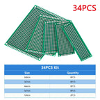 4PCS-40PCS Universal PCB Prototype Board Green Double Sided 2x8 3x7 4x6 5x7 7x9CM Protoboard Breadboard DIY Electronic Kit