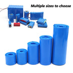 1/5m Blue PVC Heat Shrink Tube Width 50mm ~ 500mm Insulated Sleeve Protection Wrap 18650/21700/26650 Lipo Battery Films Case