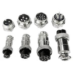 GX12 GX16 GX20 Aviation Connector 2 3 4 5 6 7 8 9 10 12 Pin Male Female Circular Metal Cable Plug Panel Mount Socket Industrial