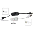 28cm USB Cable with Switch ON/OFF Cable Extension Toggle for USB LED String USB Gadget USB Power Supply Device Tools