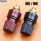 1/2pcs Red Black 6mm 8mm Pure Copper Terminal Blocks Power Supply Terminals M6 M8 Welding Machine Inverter Post Connector