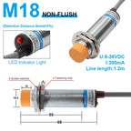 OMCH M8 M12 M18 M30 Inductive Proximity Switch Sensor Detection Distance 1/2 2/4 5/8 8/10mm NPN PNP NO NC DC 3-wire 6-36V