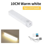 Wireless LED Motion Sensor Cabinet Light USB Rechargeable Led Night Light Cabinet Wardrobe Magnetic LampUnder Backlight For Room