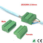 2.54mm 2EDGRK 15EDGKP 2P/3P/4P/5P/6P/8P/12P-16PIN Female Male Solderless Docking Type PCB Plug Wire Terminal Block Connector