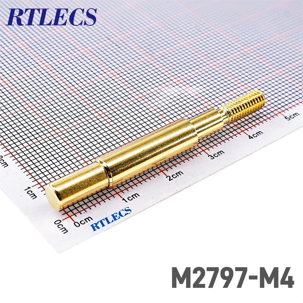 2/5/20Pcs High Current Pogo Pin Theaded M3 M4 M8 Connector 1A 4A 5A Battery DC Power Spring Loaded Needle Test Probe Gold Plated