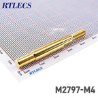 2/5/20Pcs High Current Pogo Pin Theaded M3 M4 M8 Connector 1A 4A 5A Battery DC Power Spring Loaded Needle Test Probe Gold Plated