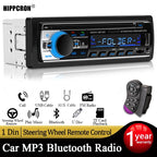 Car Radio 1 Din MP3 Player FM Audio Music USB SD Digital Bluetooth with In Dash Slot AUX Input
