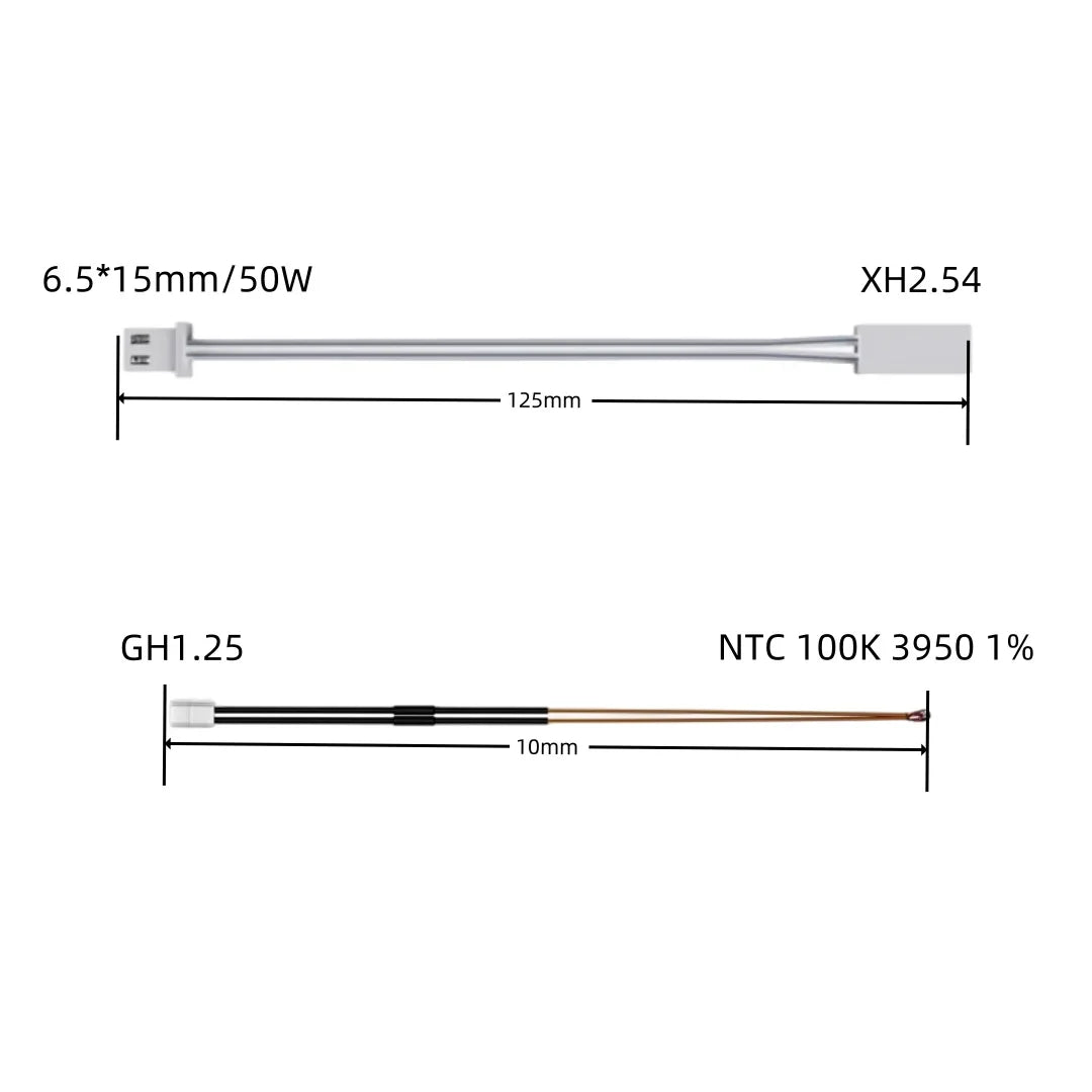 Ceramics Heater Thermistor for Bambu lab BambuLab X1 X1C P1 P1P P1S Combo 24v 48w Heating block 3D Printer Parts