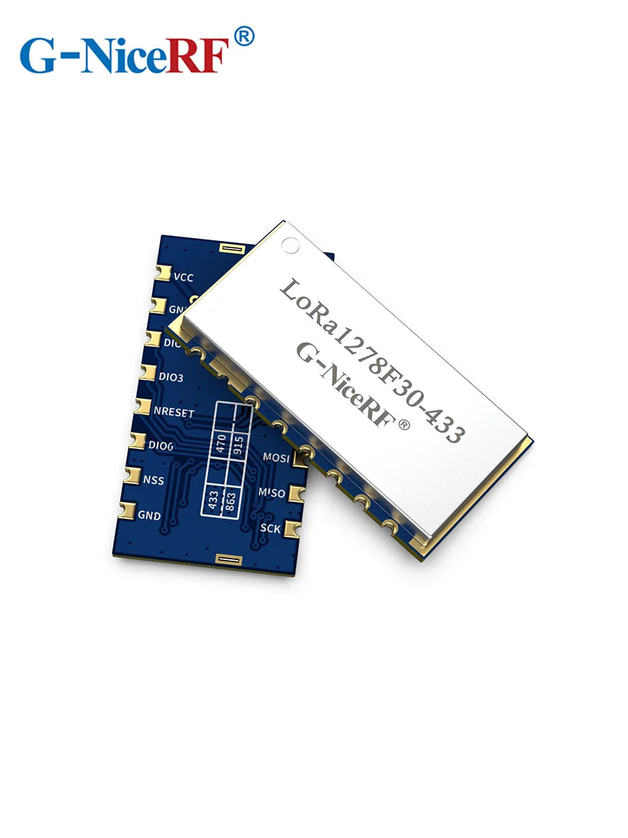 G-NiceRF | 2PCS LoRa1278F30 1W High Power 433MHz/470 MHz SX1278 6-8 KM Long Distance RF Wireless LoRa Module SPI Interface