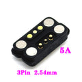 1sets DC 36V 5A Waterproof Magnetic Pogo Pin Connector 5Pin With Ears Pogopin Male Female Spring Loaded DC Power Socket
