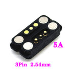 1sets DC 36V 5A Waterproof Magnetic Pogo Pin Connector 5Pin With Ears Pogopin Male Female Spring Loaded DC Power Socket