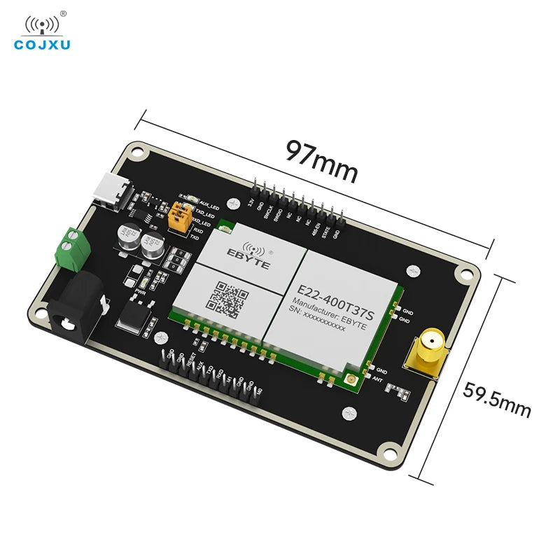 Test board LoRa Module 433/470MHz 5W 25Km Long distance Pre-welded E22-400T37S Test Kit COJXU E22-400TBH-02 USB Interface