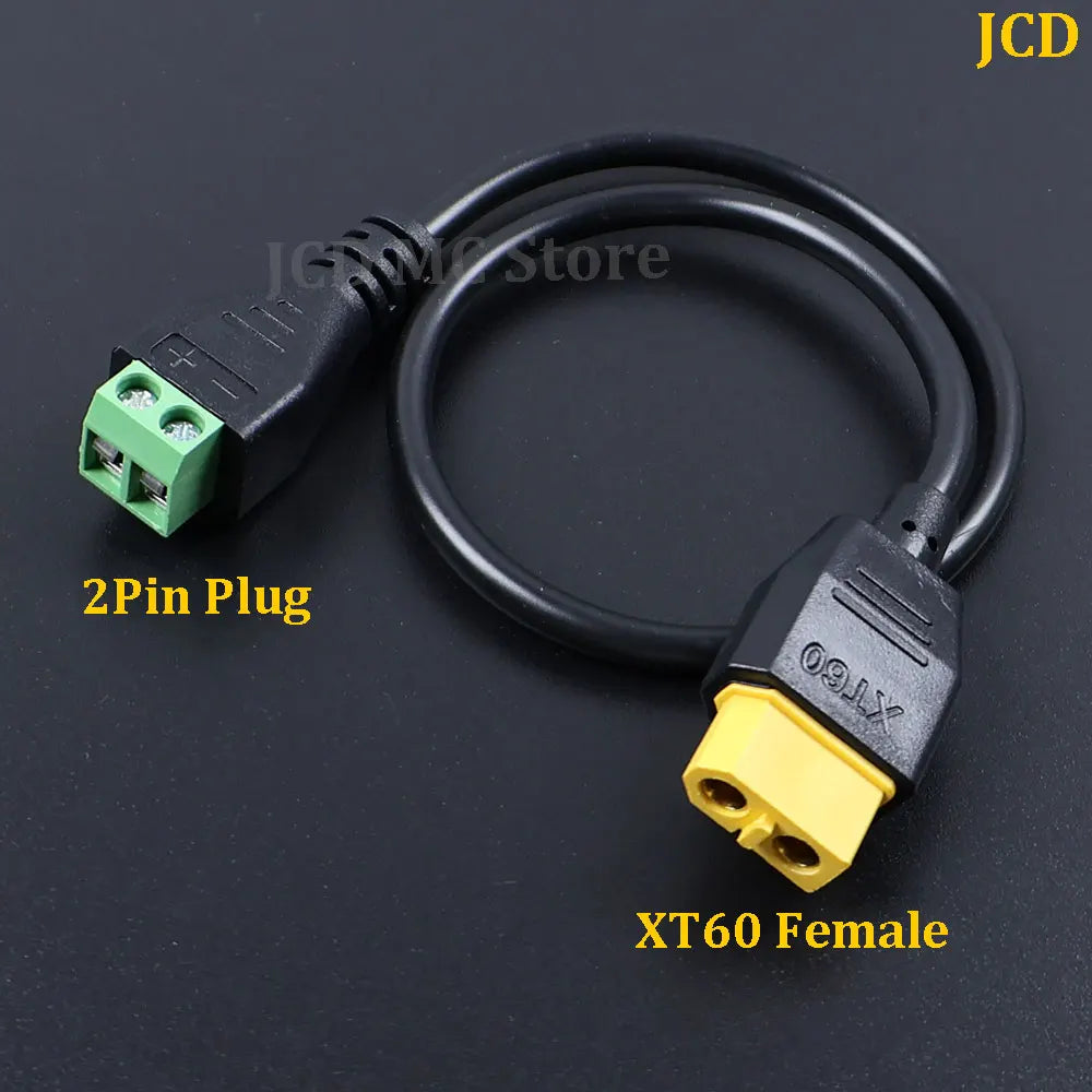 1PC XT60 Male/Female To 2Pin Solderless Power Plugs for Solar Panels Drone XT60 Connectors Screw Terminal Adapter