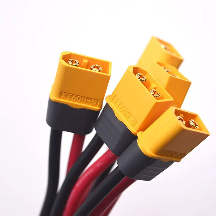 XT60H Female Male to Single Ended Battery Connector Adapter 12AWG Silicone Cable Converter Battery Custom Cable Assembly XT60