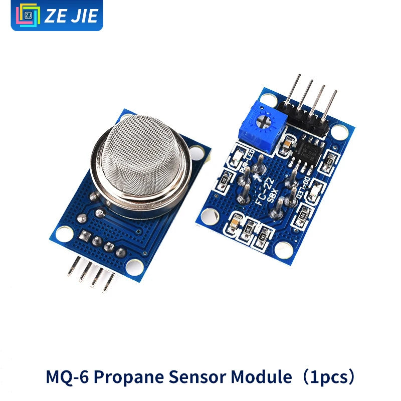 Smoke Gas Sensor Module MQ‑2/3/4/5/6/7/8/9, MQ‑135, Detect Flammable Gas, Alcohol, Carbon Monoxide