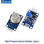 Smoke Gas Sensor Module MQ‑2/3/4/5/6/7/8/9, MQ‑135, Detect Flammable Gas, Alcohol, Carbon Monoxide