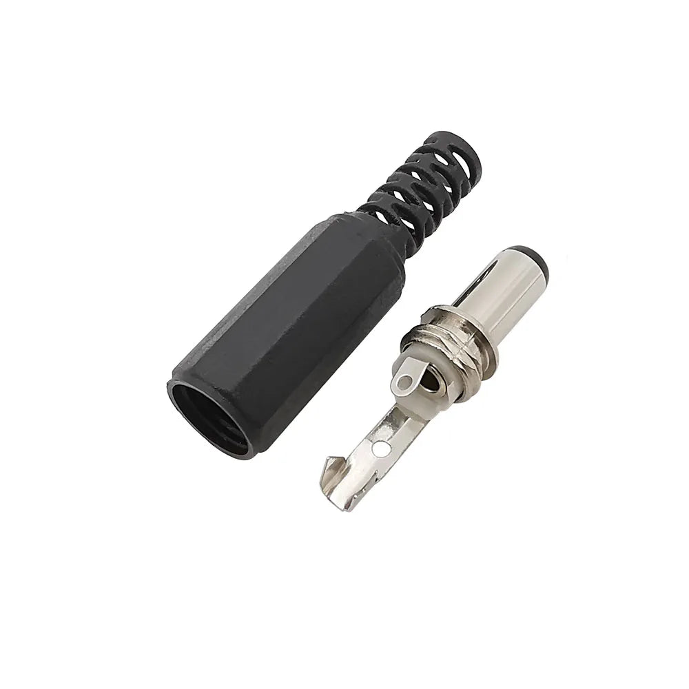 5/10Pcs DC Power Male Plug 5.5mm x 2.5mm Jack Adapter DC Plugs Solder Type Connector 5.5* 2.5mm For DIY Electronics Projects