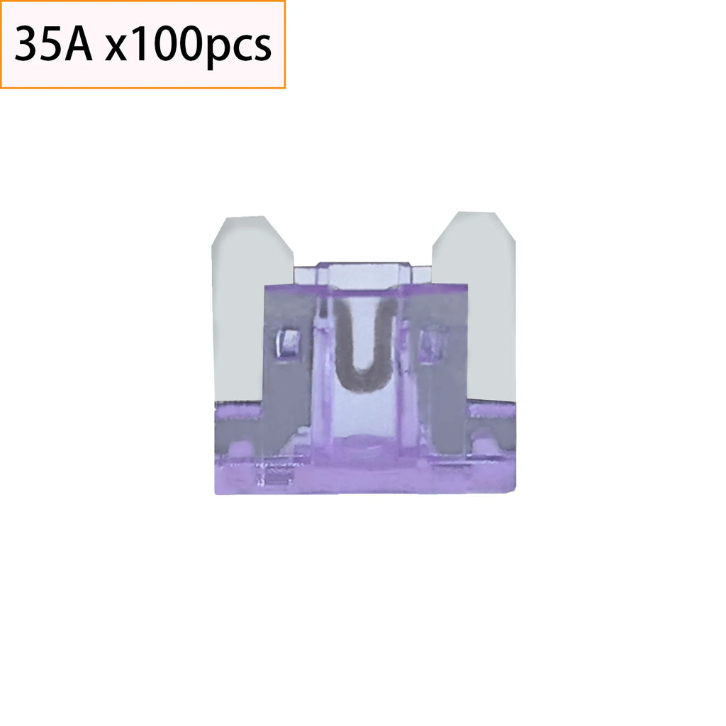 100pcs Auto Car Micro Fuses Blade Type Low Profile Mini Blade Fuse 2A 3A 5A 7.5A 10A 15A 20A 25A 30A 35A 40Amp For Truck Motor