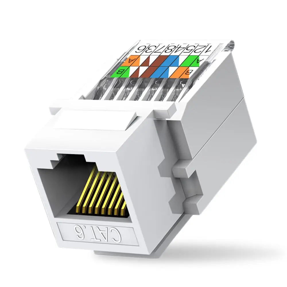 10Pcs RJ45 Network Module CAT6 Cable Patch Panel Network Socket Comprehensive Wiring CAT6 Crystal Head Network Cable Patch Panel