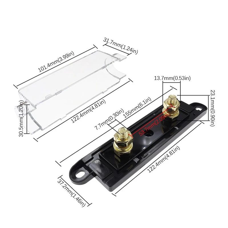 ANL Fuse Holder Bolt-on with Fuse 30A 40A 50A 100A 250A 300A 400A 500A