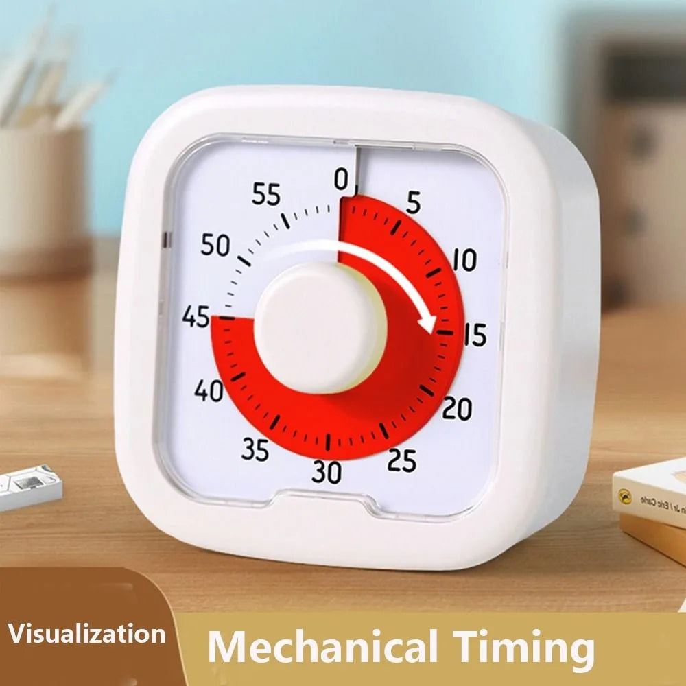 Silent Visual Timer 60-Minute Stopwatch Alarm Clock Countdown Timer Visualization with Stand Kitchen Cooking Timer Indoor