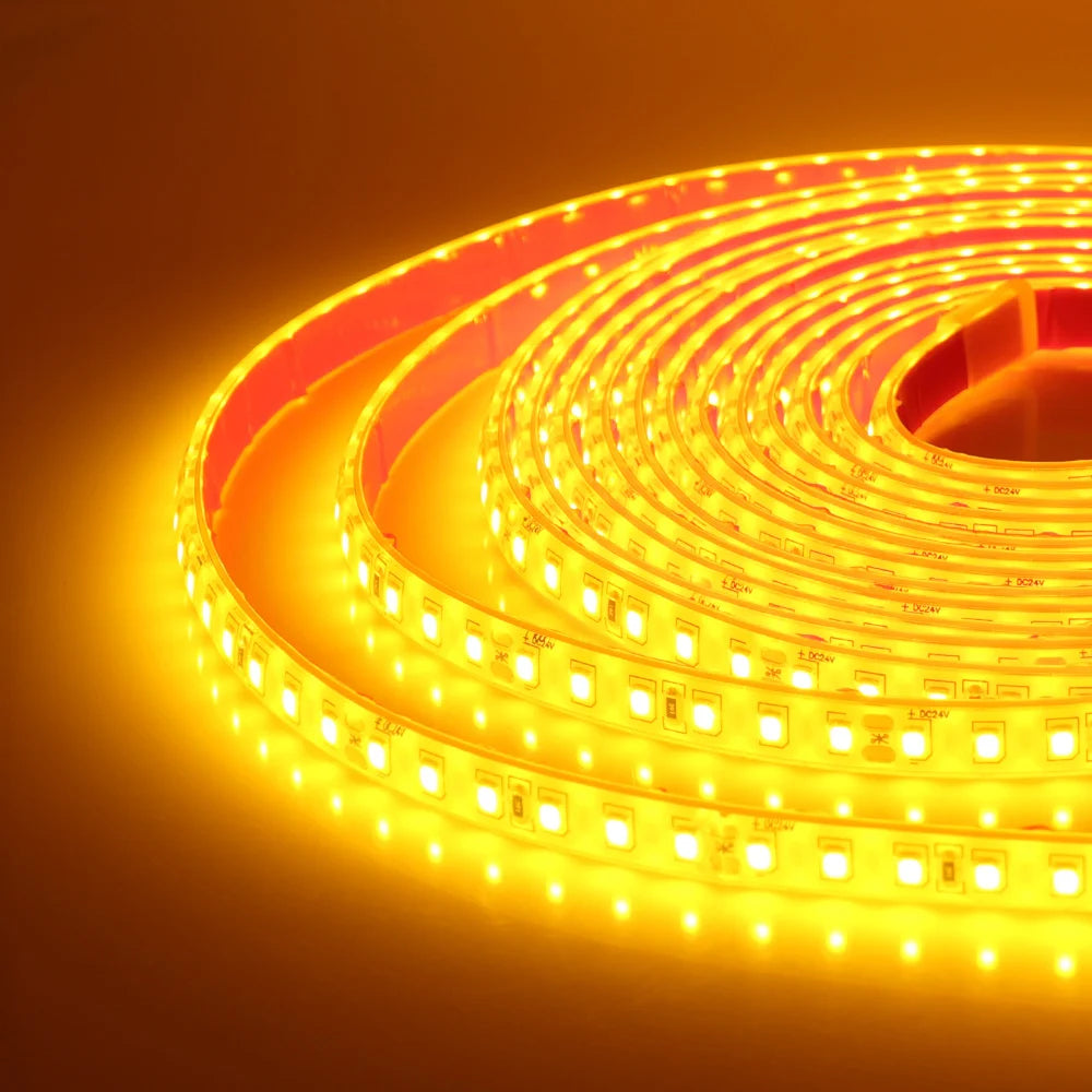12V 24V 5m 10m 20m LED Strip Light IP68 Waterproof 2835 9 Colors Flexible Tape with 2pin Wire 120LED/m Bright Ribbon 0.5m 1m 2m