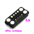 1sets DC 36V 5A Waterproof Magnetic Pogo Pin Connector 5Pin With Ears Pogopin Male Female Spring Loaded DC Power Socket