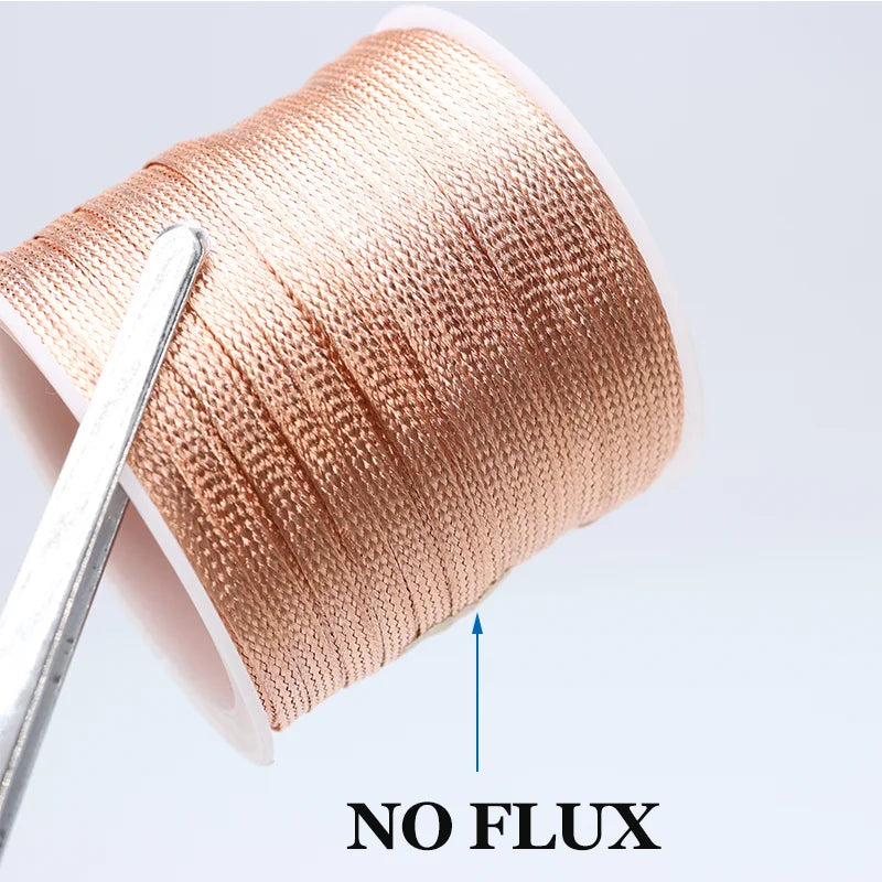 6M/10M/20M Copper Welding Wick Wire Solder Paste Rosin Flux for PCB Board Soldering Iron Oxidation Resistivity Desoldering Braid
